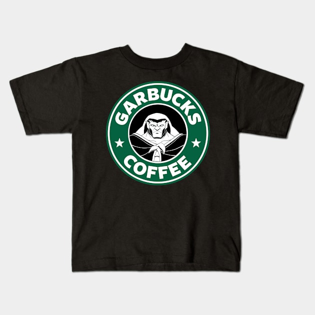 Garbucks Coffee - Goliath Kids T-Shirt by Twogargs